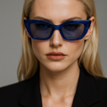 Echo Acetate Rectangle Sunglasses in Blue - Vanto