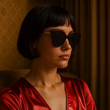 Shelly TR 90 black oversized square frame - Vanto