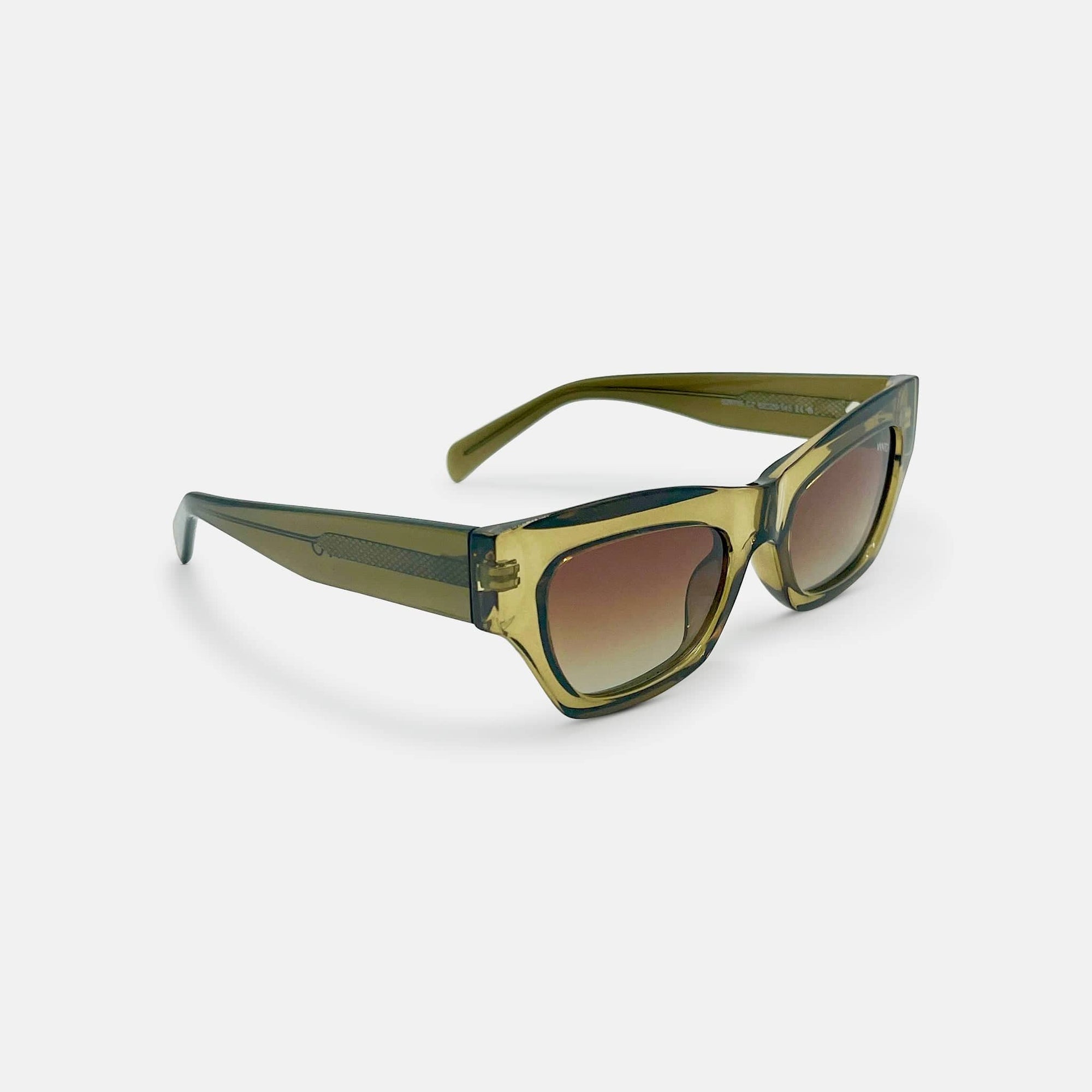 Viper Rectangular Sunglasses in Gold Acetate - Vanto