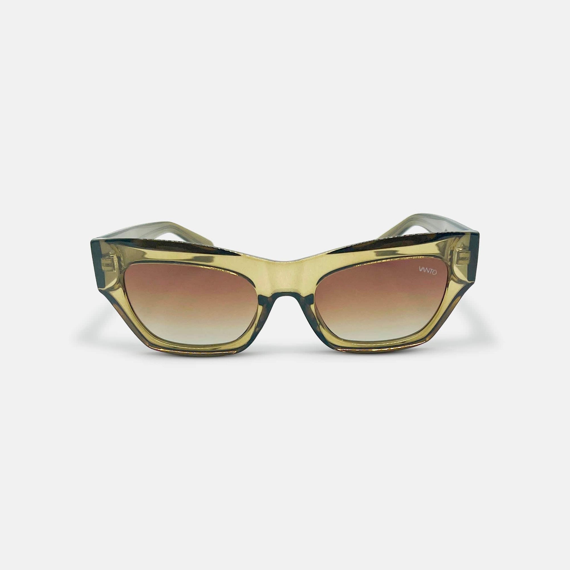 Viper Rectangular Sunglasses in Gold Acetate - Vanto