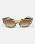 Viper Rectangular Sunglasses in Gold Acetate - Vanto