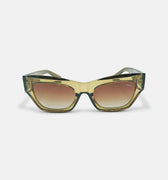 Viper Rectangular Sunglasses in Gold Acetate - Vanto