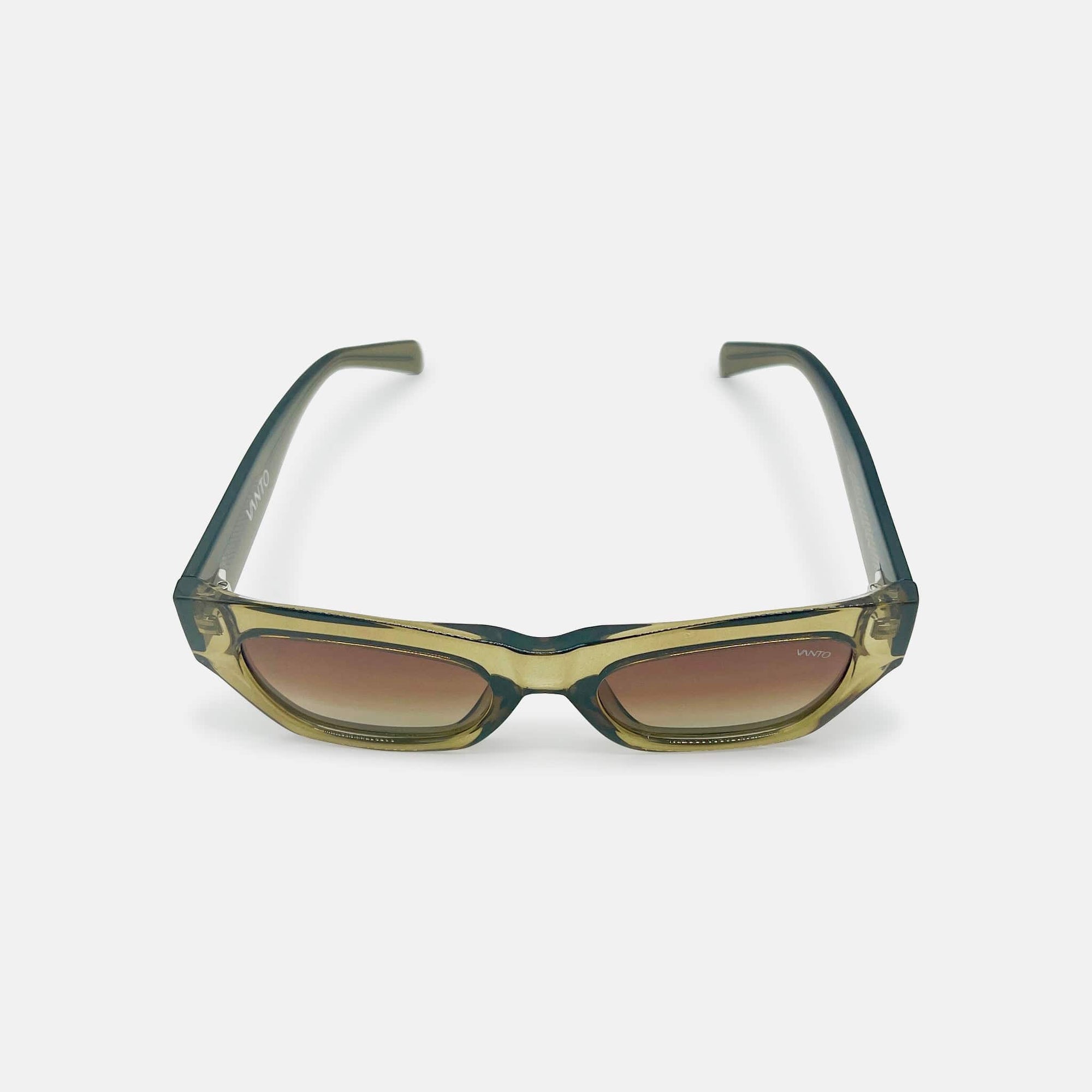 Viper Rectangular Sunglasses in Gold Acetate - Vanto