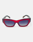 Viper Rectangular Sunglasses in Red Acetate - Vanto