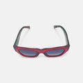Viper Rectangular Sunglasses in Red Acetate - Vanto