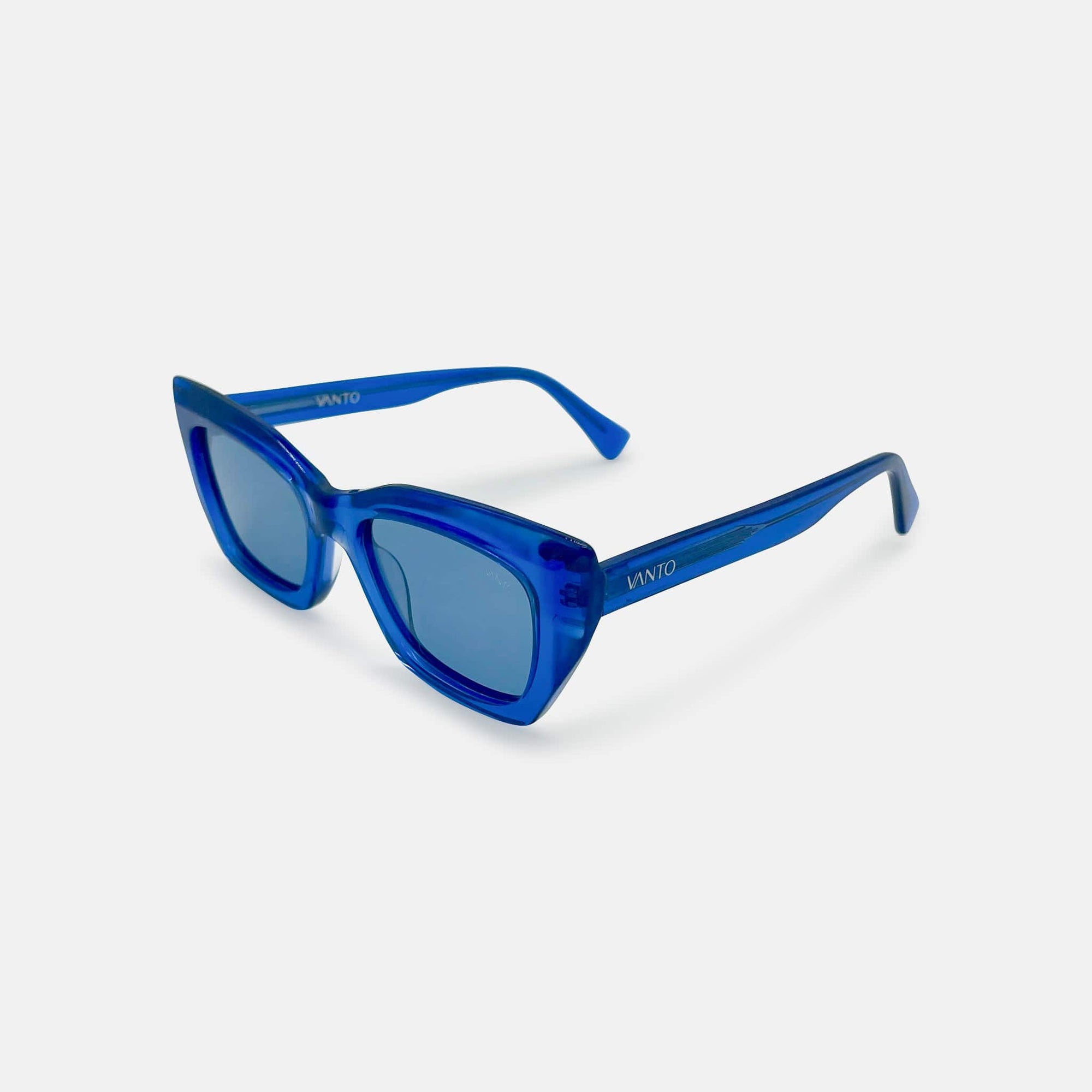 Echo Acetate Rectangle Sunglasses in Blue - Vanto
