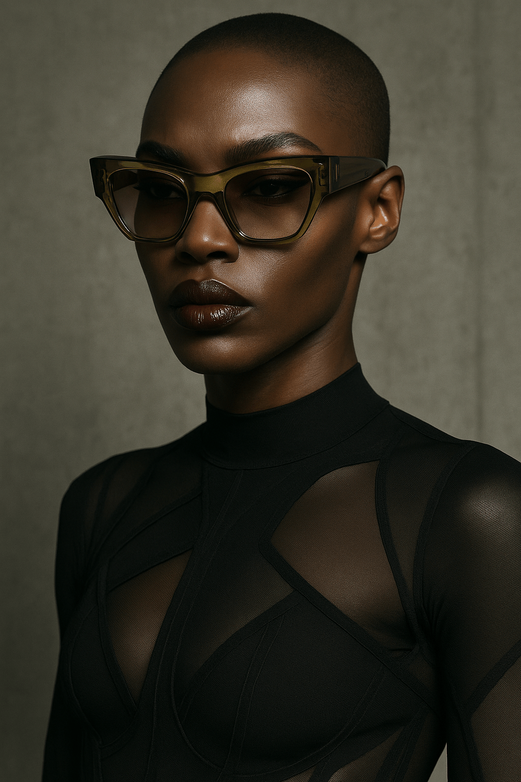 Viper Rectangular Sunglasses in Gold Acetate - Vanto