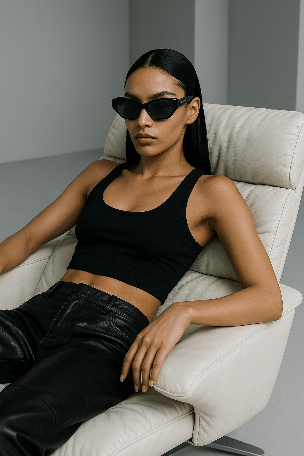 Odyssey  Black Acetate Geometric Frame - Vanto