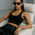 Odyssey  Black Acetate Geometric Frame - Vanto