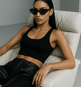 Odyssey  Black Acetate Geometric Frame - Vanto