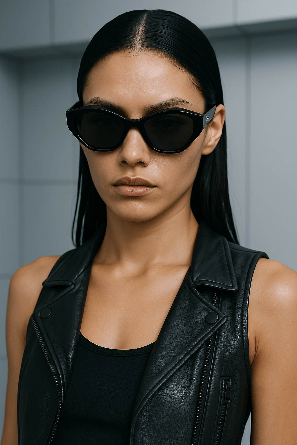Odyssey  Black Acetate Geometric Frame - Vanto