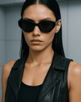 Odyssey  Black Acetate Geometric Frame - Vanto