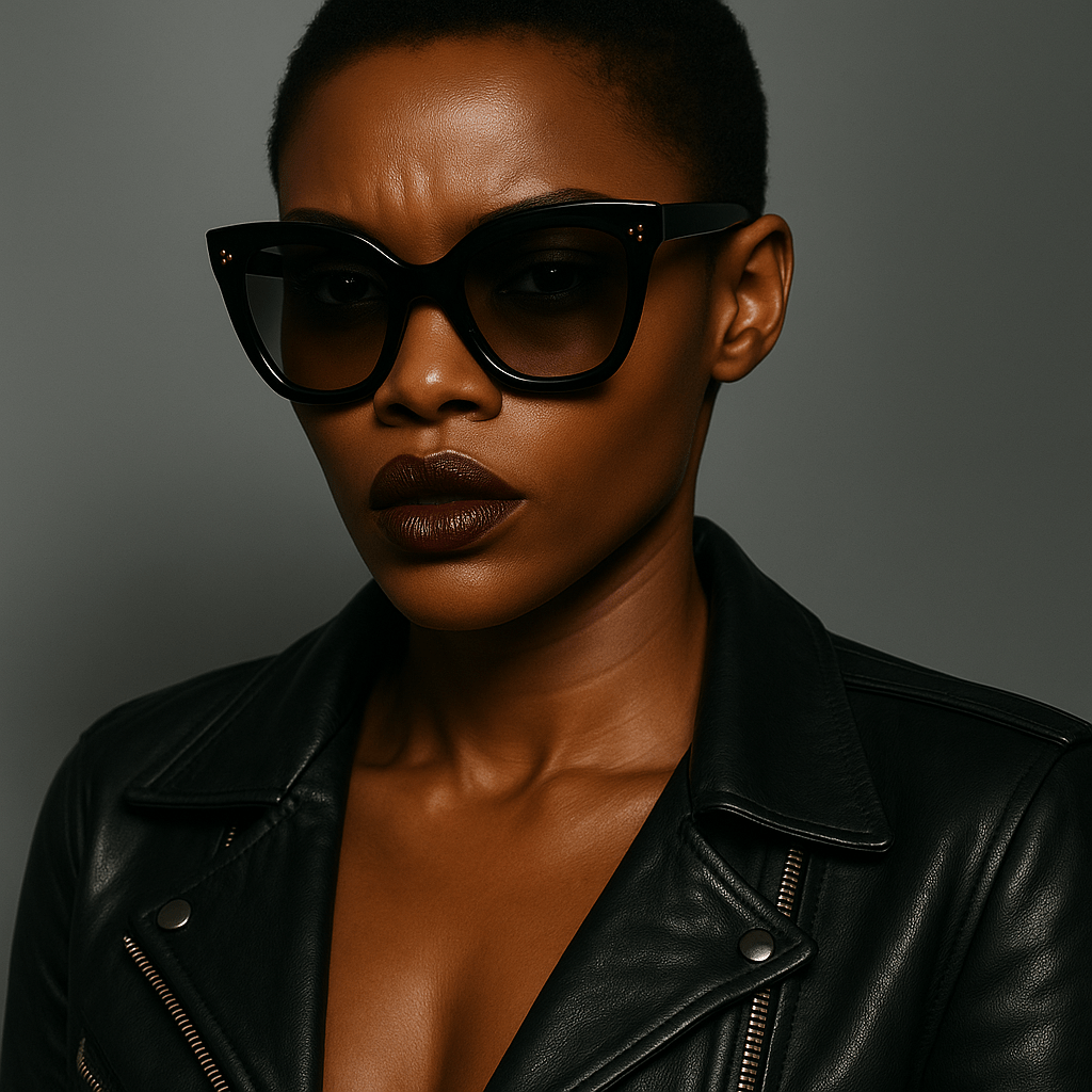 Protagonist Black Acetate Oversized Square Frame - Vanto