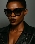 Protagonist Black Acetate Oversized Square Frame - Vanto