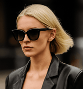 Protagonist Black Acetate Oversized Square Frame - Vanto