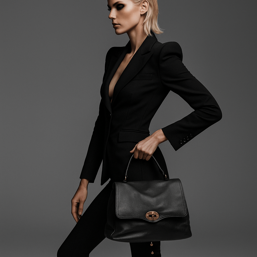 Fallon Satchel (Black) - Vanto
