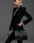 Fallon Satchel (Black) - Vanto