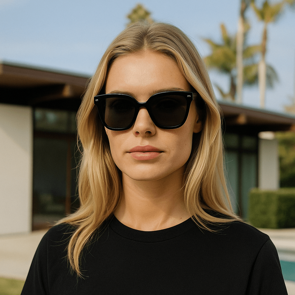 Provokate Black Acetate Square Frame - Vanto