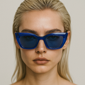 Echo Acetate Rectangle Sunglasses in Blue - Vanto