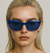 Echo Acetate Rectangle Sunglasses in Blue - Vanto
