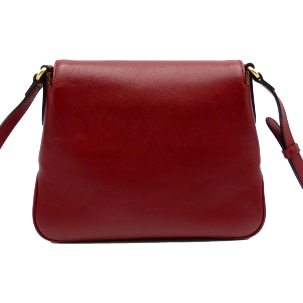 Gucci GG Red Calf Leather Shoulder Bag